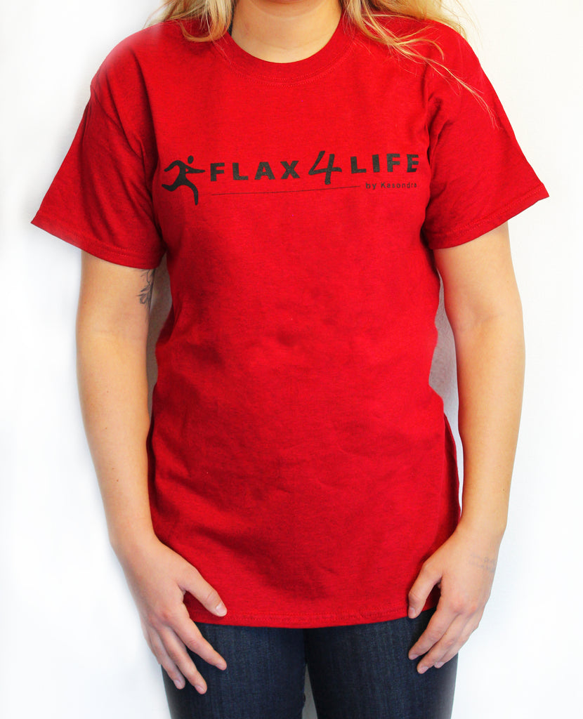 Picture of Flax4Life T-Shirt-Red Unisex